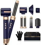 UKLISS 7 in 1 Hair Dryer Brush 110000 RPM Ionic Blow Dryer Brush for Straight, Hair Styler Curly ...