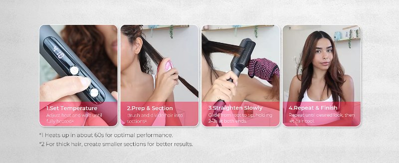 how to ues tymo ring plus hair straighter brush