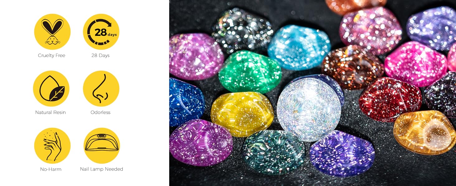 BURANO Reflective Glitter Gel Polish-6-Feature