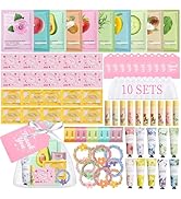 90 PCS Spa Party Supplies for Girls,Daughter Spa Gift Sets Favors Include Face Masks,Lip Balm,Und...