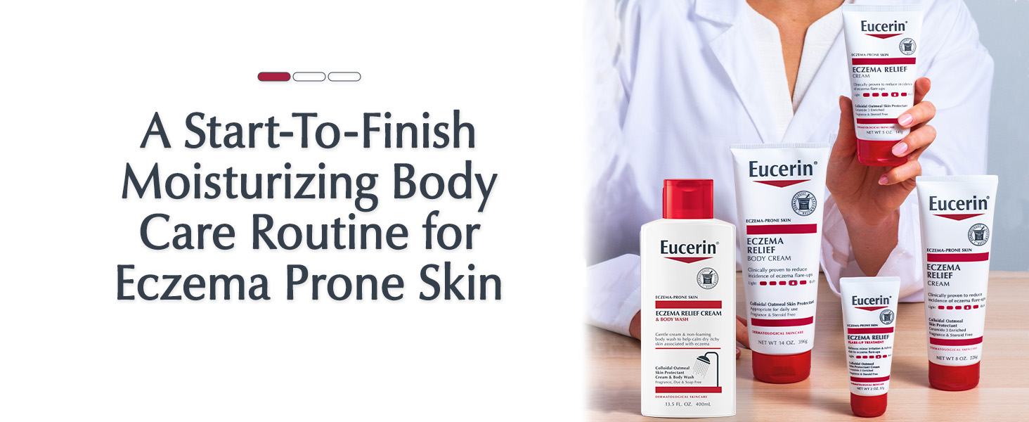 A start-to-finish moisturizing body care routine for Eczema prone skin