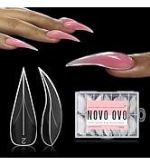 NOVO OVO Curved Stiletto Nail Dual Forms for Poly Gel Extension of 3D Eagle Claw, XL XXL Hawk Cur...