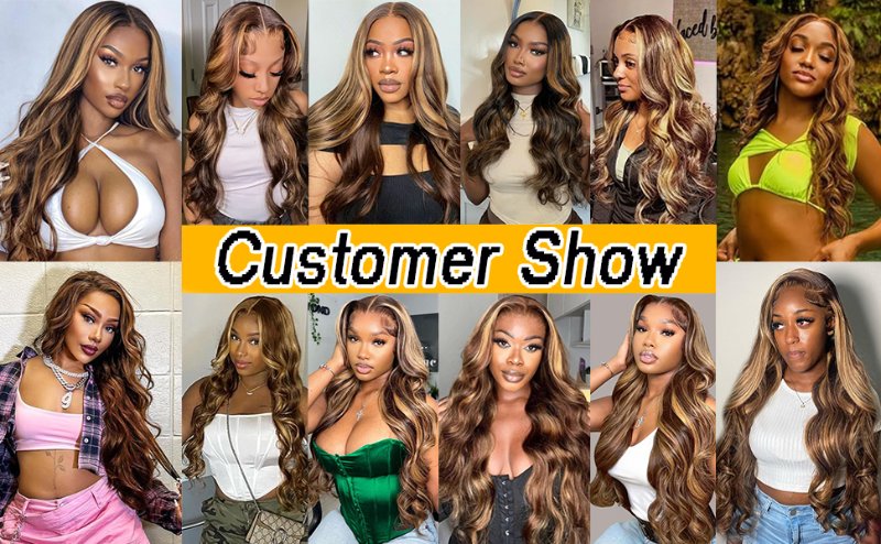 Ombre lace front wig human hair
