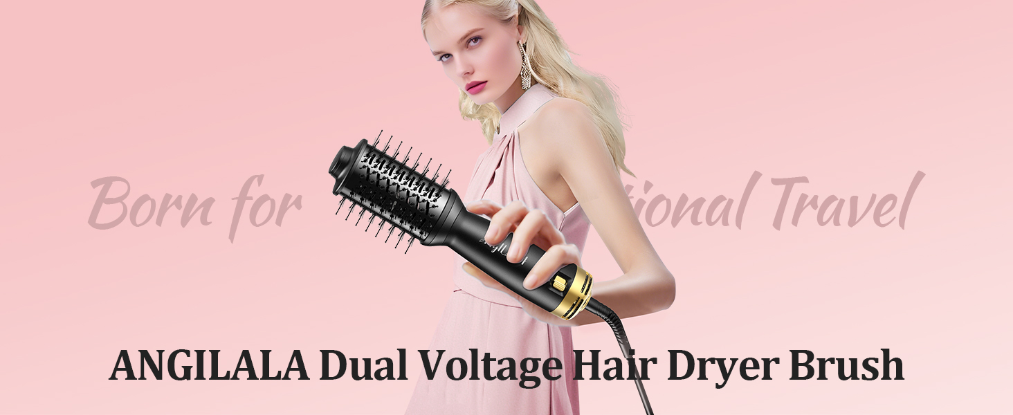 dual voltage hair dryer brush