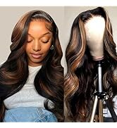 Highlight Lace Front Wig Human Hair 26 Inch Body Wave Honey Blonde 13x6 Transparent Lace Front Wi...