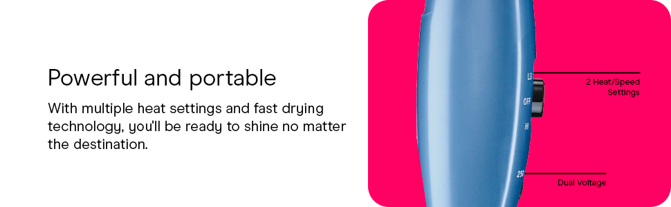 Conair Compact Dryer is powerful and portable