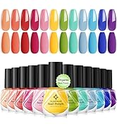 Non Toxic Nail Polish Set: Organic Nail Polish Kit Air Quick Dry Fingernail Lacquer Manicure Regu...
