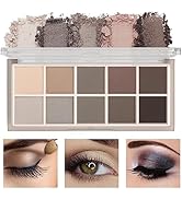 10 Colors Eyeshadow Palette-Matte Naked High Pigmented Eye Shadow,Naturing-Looking, Waterproof&Lo...