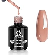 Beetles Builder Gel for Nails, 7 in 1 Nude Brown Colored Strengthener Gel in a Bottle for Nail Ex...