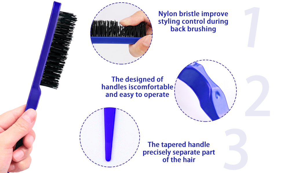 3 row teasing brush