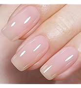 AILLSA Milky Pink Gel Nail Polish Natural Nude Jelly Gel Polish Light Color Translucent Gel Polis...