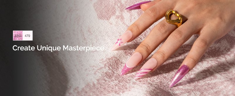 pink glitter gel