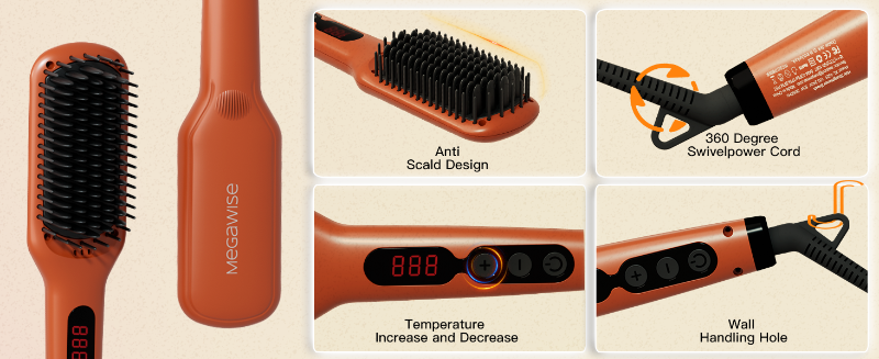 hair straigtener brush