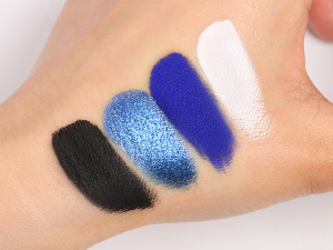 Afflano Multichrome Blue Eyeshadow Palette, Blendable Matte Shimmery Blue Eyes Makeup