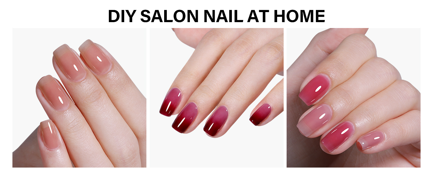 Jelly gel nail polish