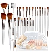 GZIXBDA Makeup Brush Set, 52Pcs Makeup Tool Set Premium Synthetic Foundation Concealers Powder Ey...