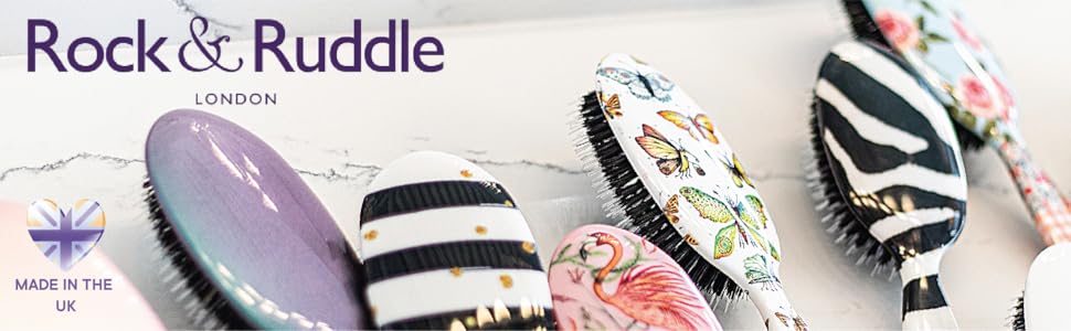 Rock & Ruddle patterned and solid brushes with logo