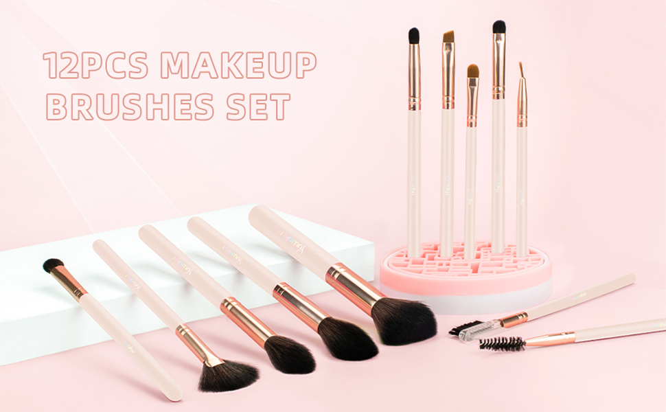 pink makeup brushes