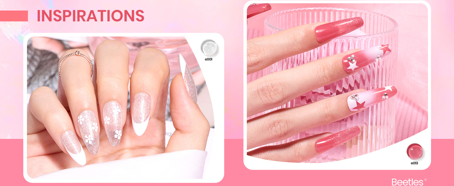 nude pink jelly gel polish set