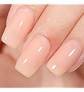 AILLSA Nude Gel Polish - Jelly Gel Nail Polish Nude Pink Translucent Soak Off UV Gel Polish Neutr...