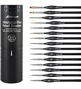 Miniature Paint Brushes, 15PC Model Brushes Micro Detail Paint Brush Set, Fine Detailing for Acry...