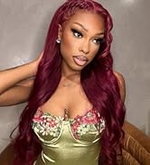 99j burgundy lace front wigs human hair body wave wig 30 inch lace front wig human hair
