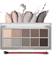 Erinde 10 Colors Matte Eyeshadow Palette, Grey Brown Eye Shadow Palette Makeup, Neutral Taupe Eye...