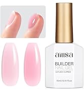AILLSA Pink Builder Gel 7 In 1 Nude Hard Gel Polish for Nail Thickening Light Neutral Strengthene...