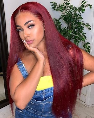 Burgundy Wig Human Hair