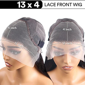 13x4 deep wave lace front wig human hair