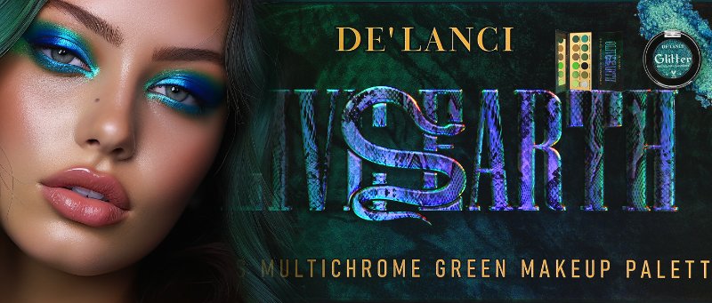 DE'LANCI Green eyes makeup
