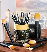 EIGSHOW Makeup Brushes 18pcs Professional Makeup Brush Travel Set with Eco Cylinder 2Cups Holder,...