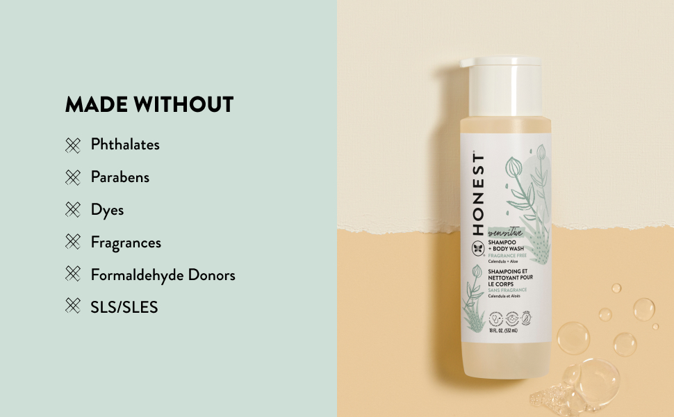 Made Without Phthalates Parabens Dyes Fragrances Formaldehyde Donors SLS/SLES