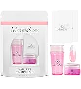 MelodySusie French Nail Stamper Kit, Silicone Stampers with Scrapers, 4PCS Tool for French Manicu...