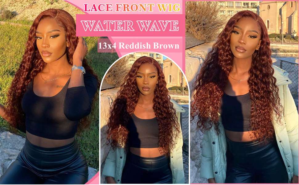 Reddish Brown Lace Front Wigs Human Hair