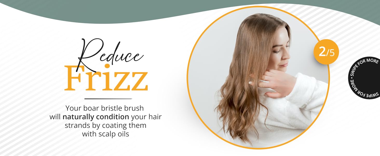 boar bristle brush, boar bristle hair brush, soft bristle hair brush, women fine hair