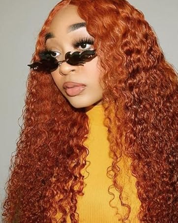 Ginger Orange Lace Front Wigs Human Hair