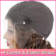  highlight wig water wave highlighted curly wig highlighted deep wave wig 13x4 
