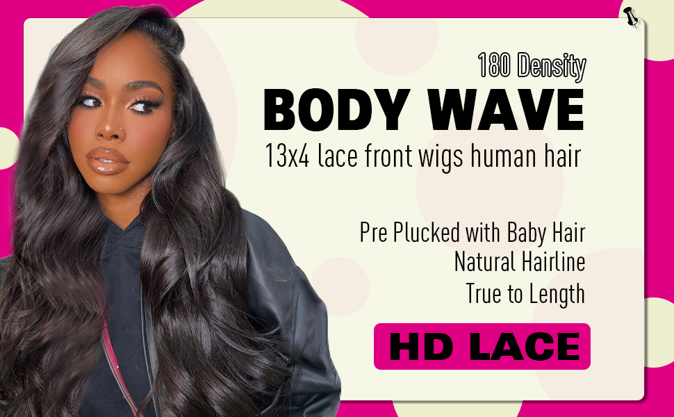 body wave lace front wigs human hair