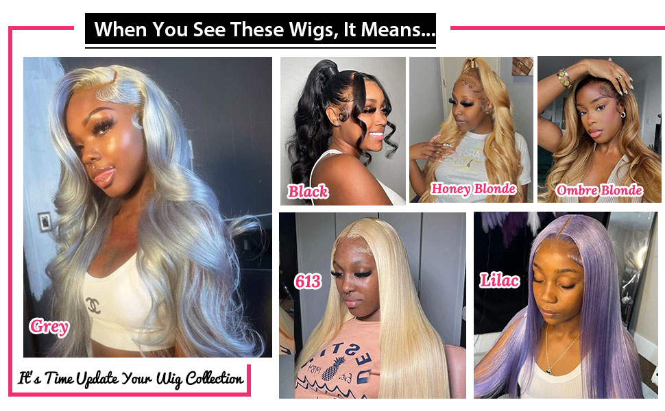 color lace front wig human hair