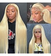 613 13x4 Lace Front Wig Human Hair 30 Inch Straight Blonde Lace Front Wigs Human Hair Pre Plucked...
