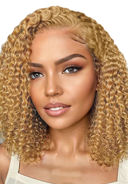 Honey Blonde Curly Wig