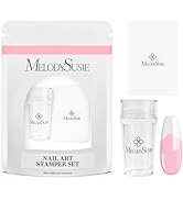 MelodySusie French Nail Stamper, Nail Stamper Kit 2PCS, Silicone Nail Stamp with a Scraper, Nail ...