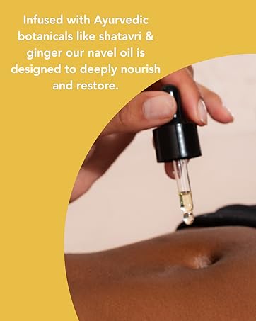  Belly button oil for sleep, hormone balance, and digestion with vegan Ayurvedic botanicals