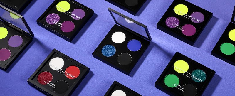 Afflano Multichrome Blue Eyeshadow Palette, Blendable Matte Shimmery Blue Eyes Makeup