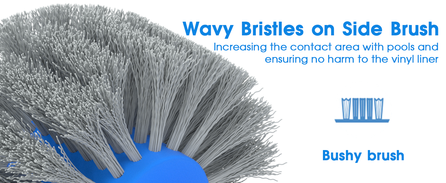 wavy bristles