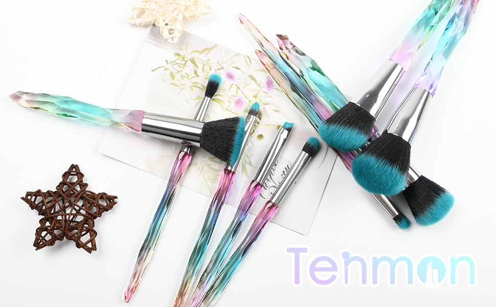 10 PCS Crystal Makeup Brush