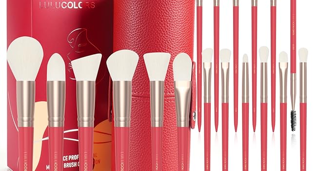 Tail wood Brush Set in red color with case