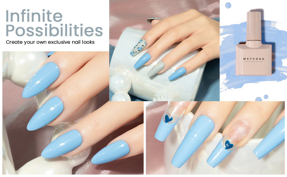 blue nail polish