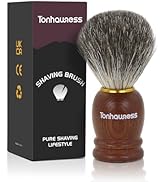 Pure Badger Bristle Shaving Brush Wood Crafted Handle Shave Brush for Men, Beard Hair Shaving bru...
